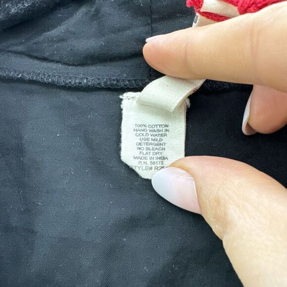 Anthropologie Raga Womens Black Floral Embroidered Open Front Cardigan Kimono Me - Picture 6 of 10